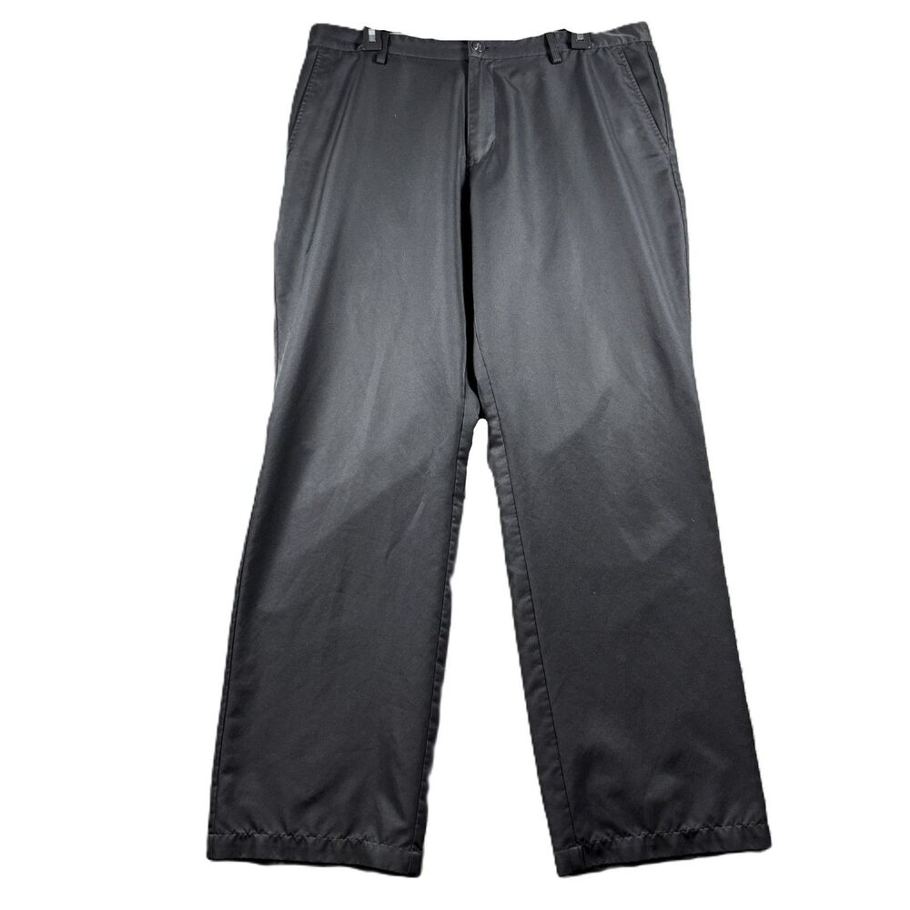 Adidas Men Golf Pants Chino Climalite Performance Casual Career Black 36x32 P192
